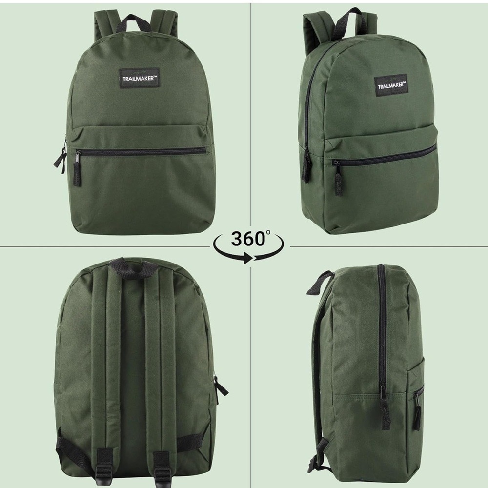 Backpacks with Adjustable Padded‎ Straps School Backpack for Girls Boys Green